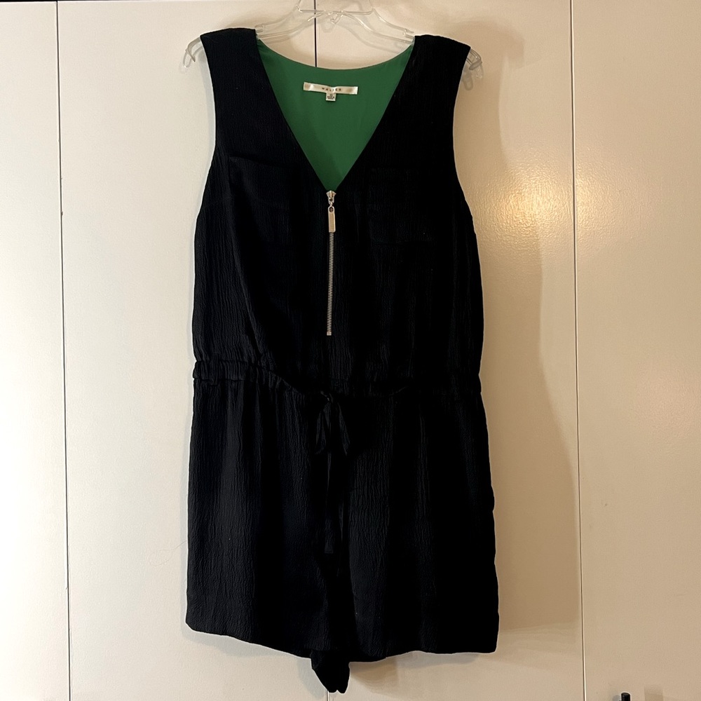 Walter Deep V Silk Crepe Romper